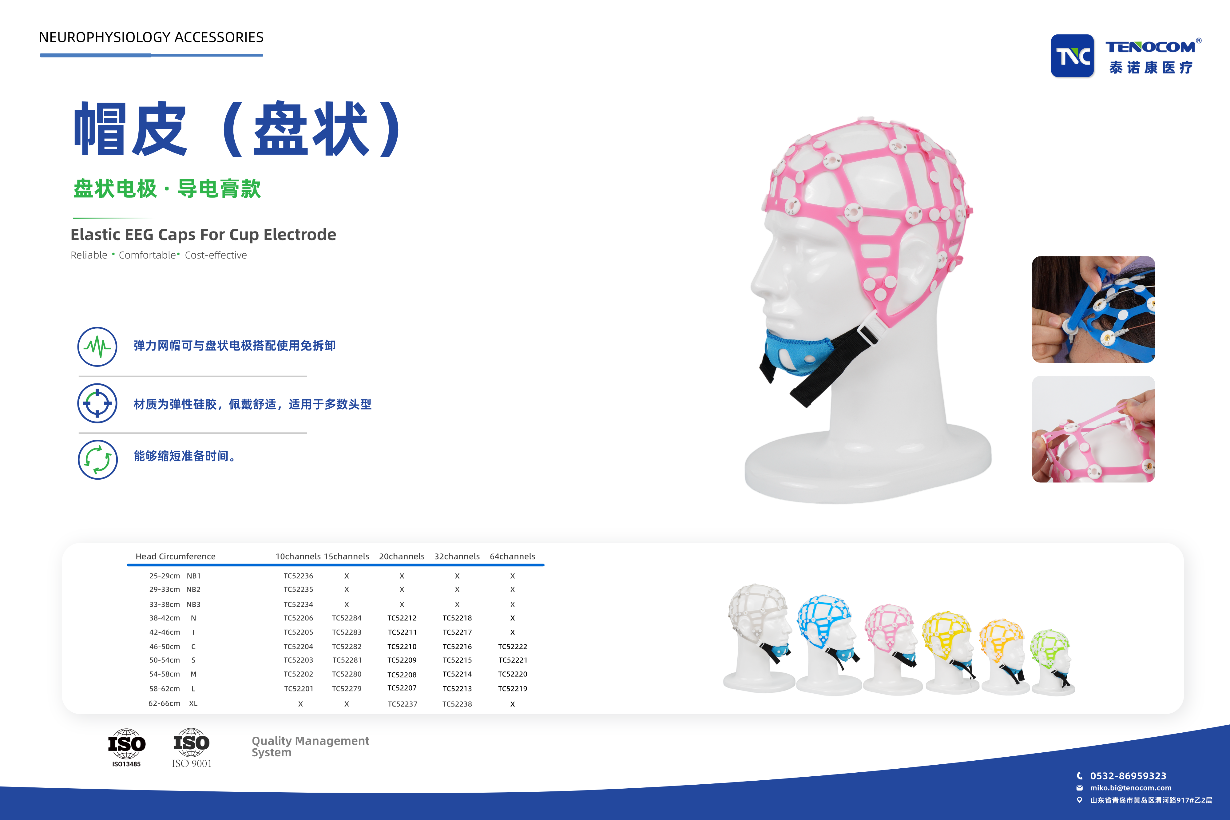 青岛泰诺康医疗脑电图帽